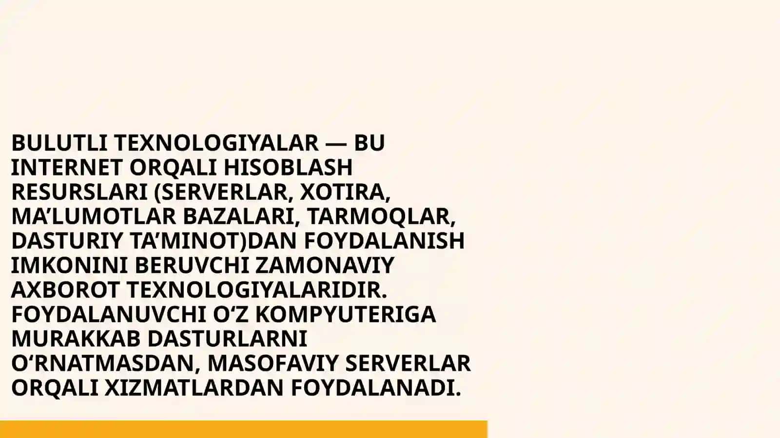 Bulutli texnologiyalardan AT foydalanish texnologiyalari 3