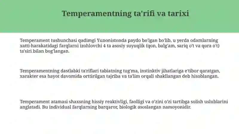 Temperament va uning nazariyalari 3