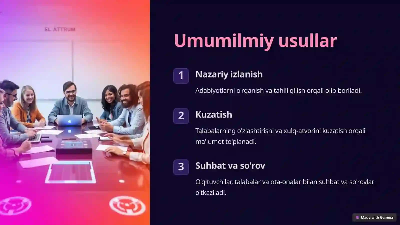 Maxsus fanlarni o'qitish metodikasi tadqiqot usullari 3