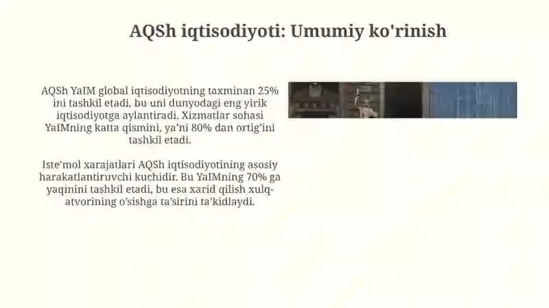 AQSH Iqtisodiyoti 3