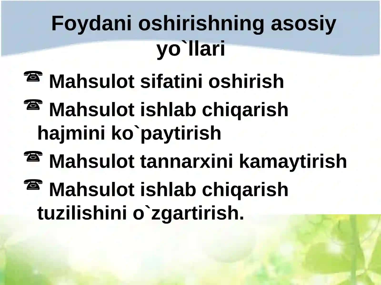 Korxonaning moliyaviy holati ko`rsatkichlari tahlili 3