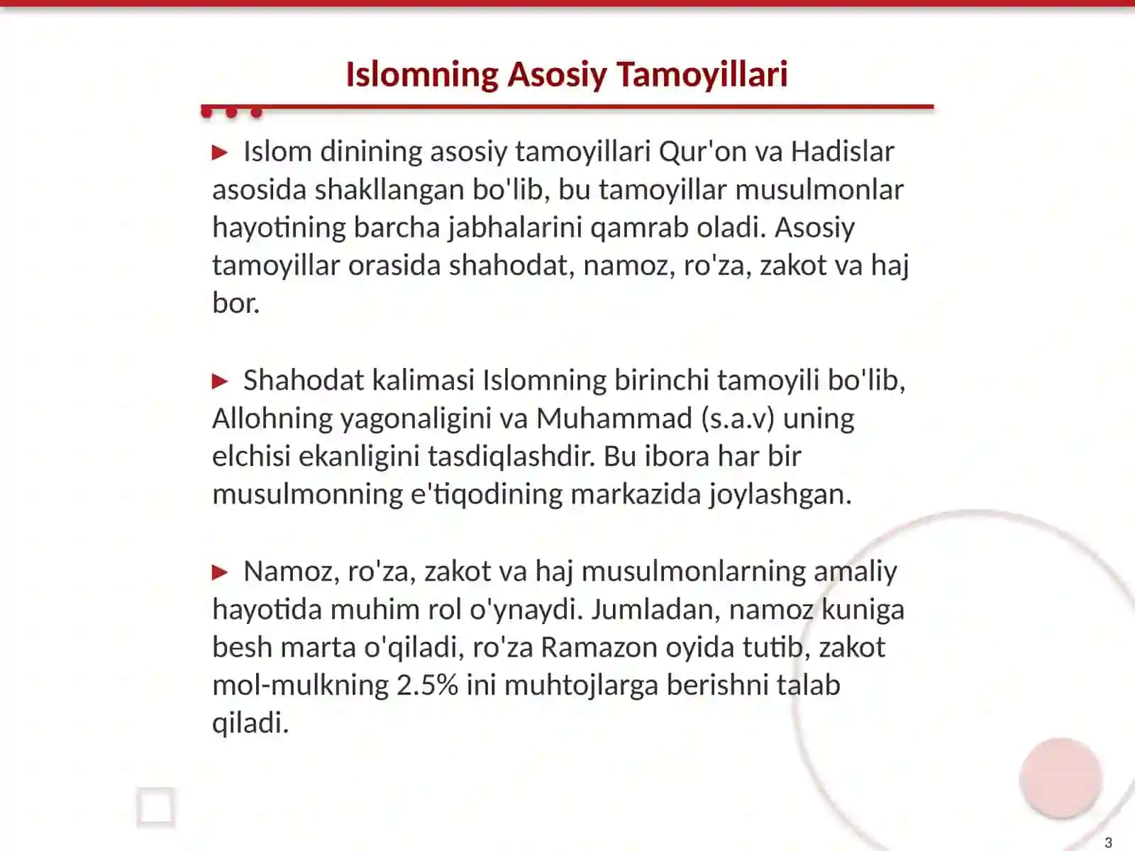 Islom dinining yoʻnalishlari va maqsadlari 3