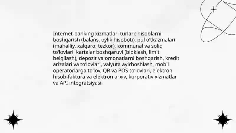 Internet banking xizmatlari 3