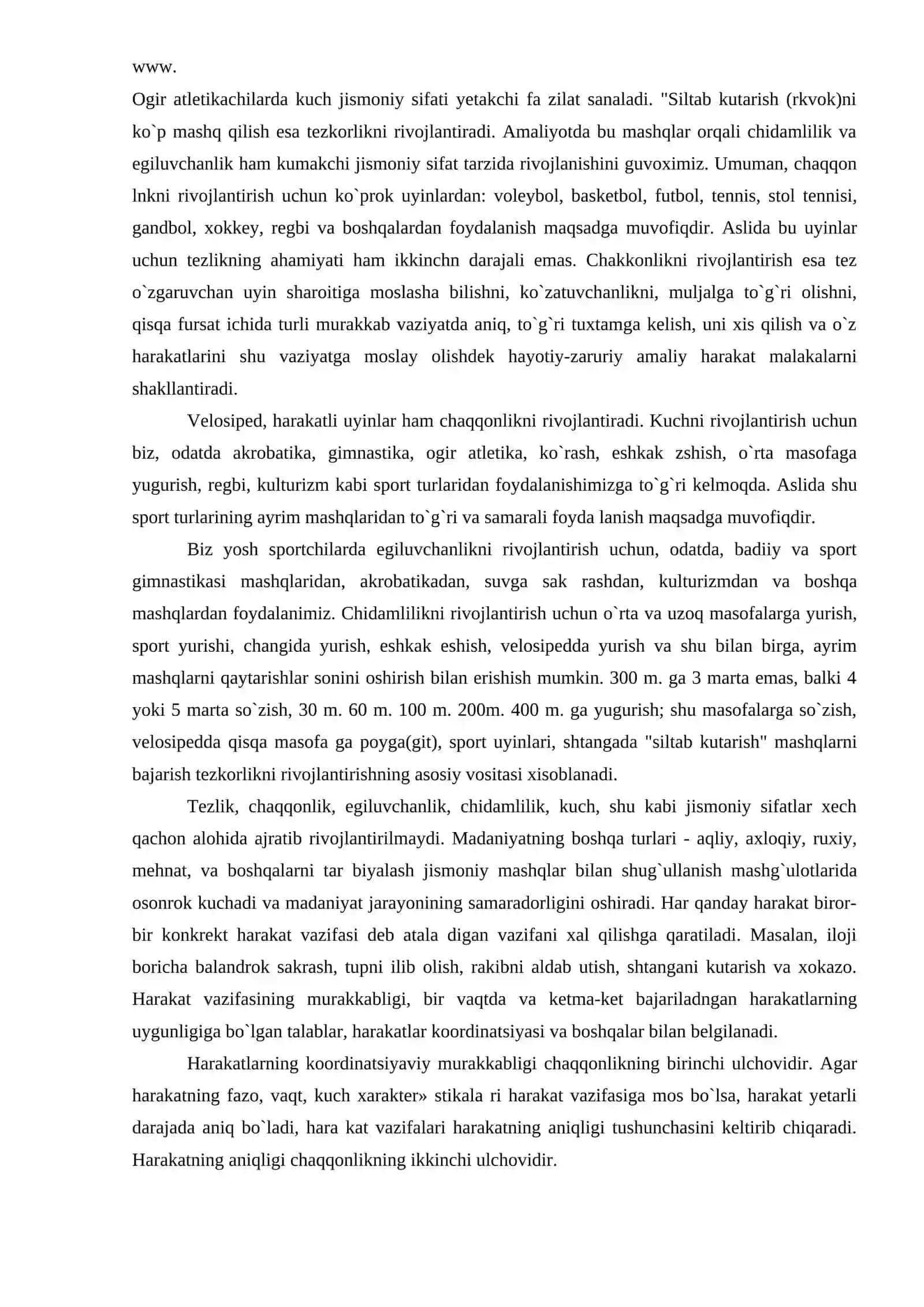 Jismoniy sifatlar (harakat) ni rivojlantirish 3