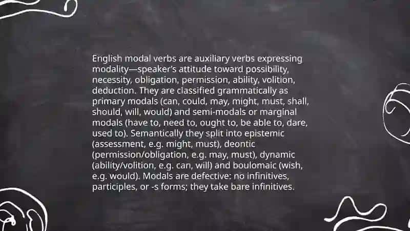 Modal verbs in English: semantic and pragmatic functions 3