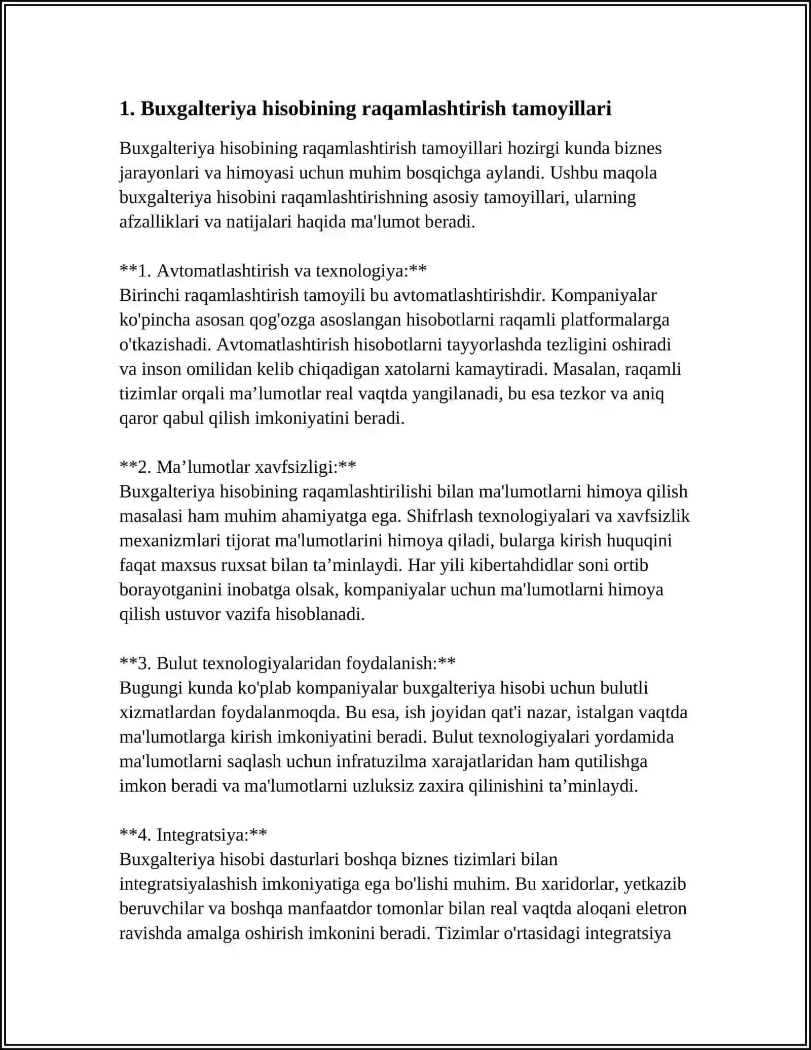 BUXGALTERIYA SEKTORINI RAQAMLASHTIRISH SAMARADORLIGI 3