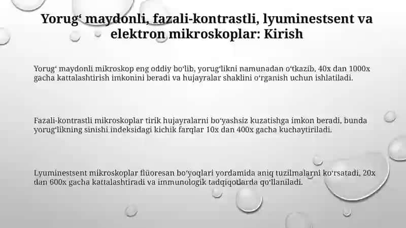 Zamonaviy mikroskoplar 3
