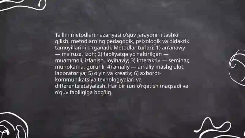 Ta'lim metodlari va vositalari 3