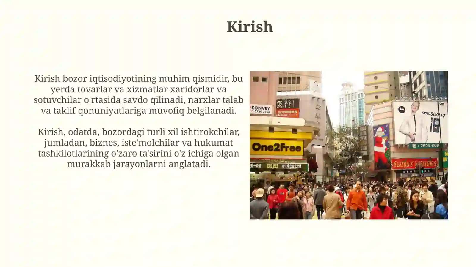 Raqobatlashgan va raqobatlashmagan bozorlarning asosiy xususiyatlari 3