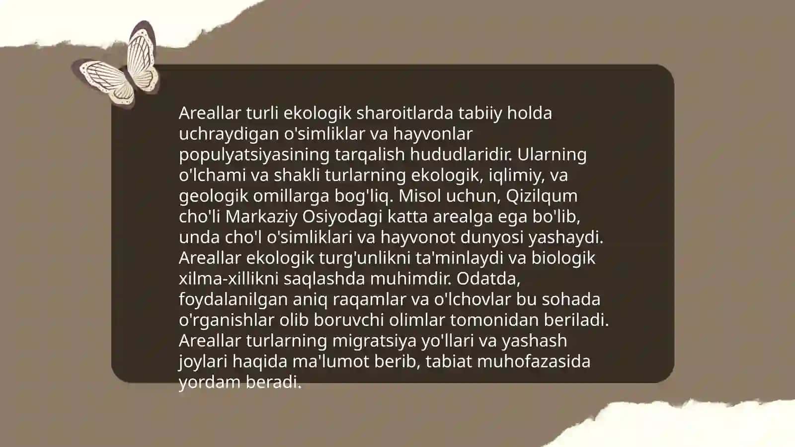 Areallar haqida tushuncha 3