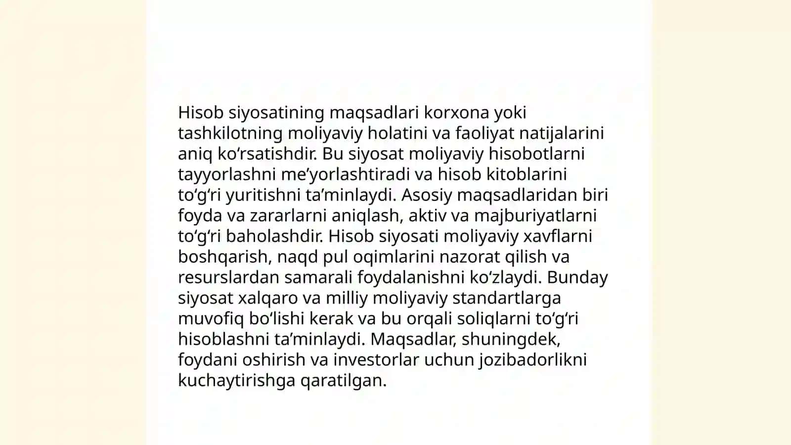 Hisob siyosatining asosiy elementlari 3