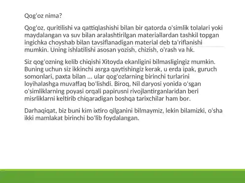 Qog'oz bilan ishlash va qog'oz turlari orgamik usullari 3