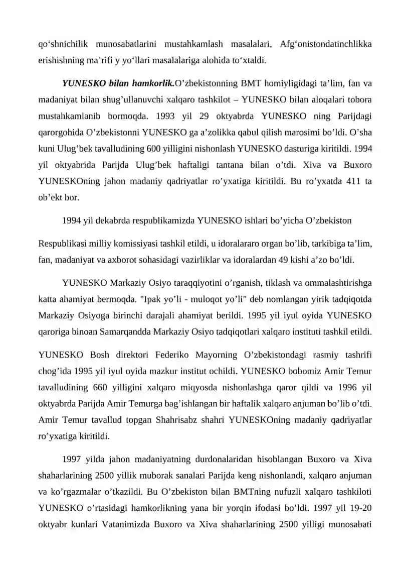 O’zbekiston va Jahon Hamjamiyati 3