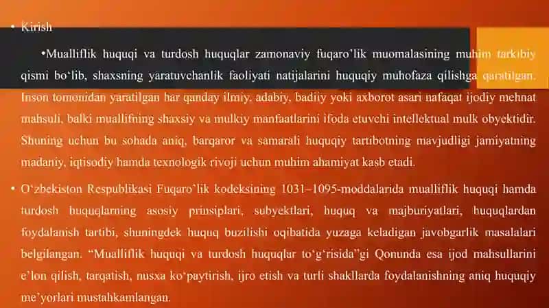 MUALLIFLIK HUQUQI VA TURDOSH HUQUQLAR 3