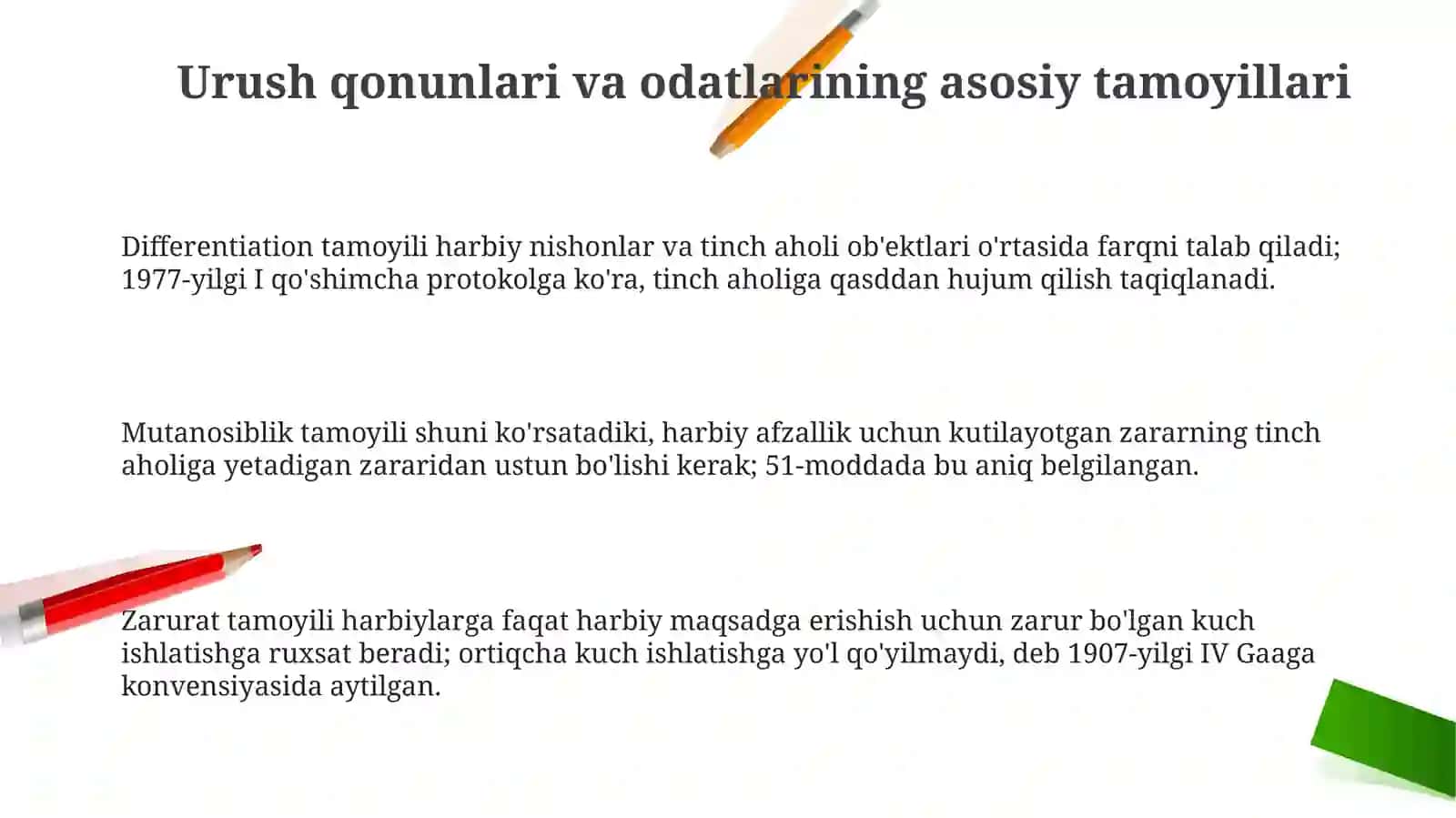 Urush qoidalari va odatlari 3