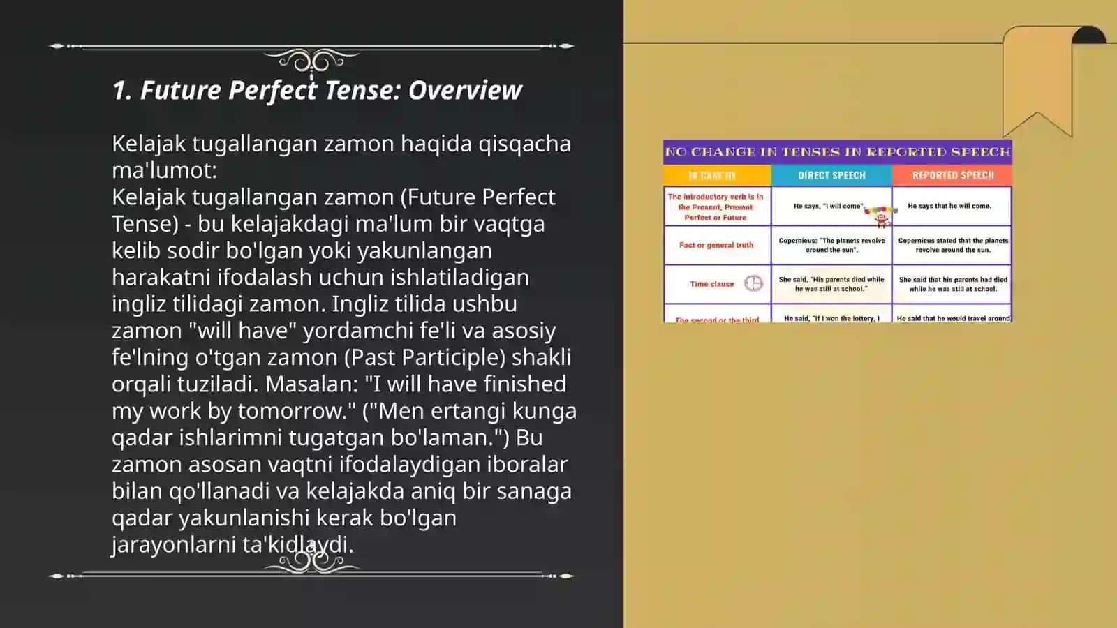 Future Perfect Tense. Direct and Inderect speech. Respiratory system 3