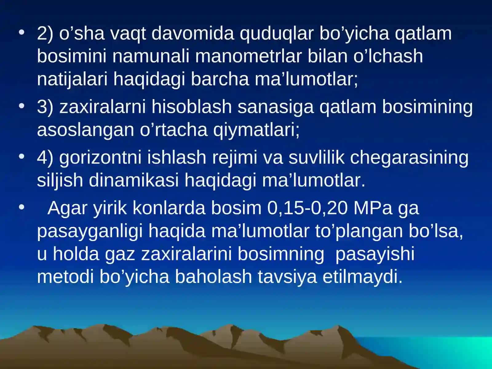 GAZ ZAXIRALARINI HISOBLASH METODINI TANLASH 3