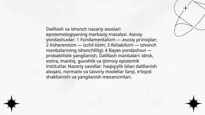 Dalillash va ishonch etiqodning shakllanishi jarayoni 3