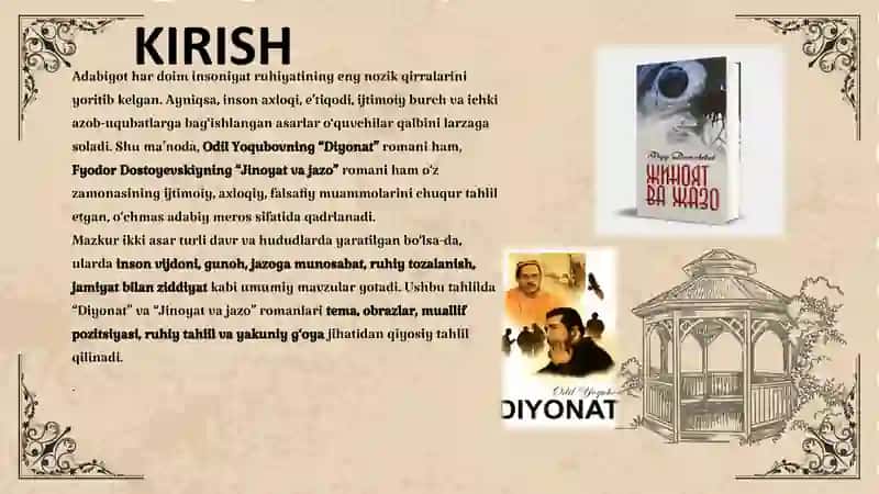 "Diyonat" va "Jinoyat va jazo" 3