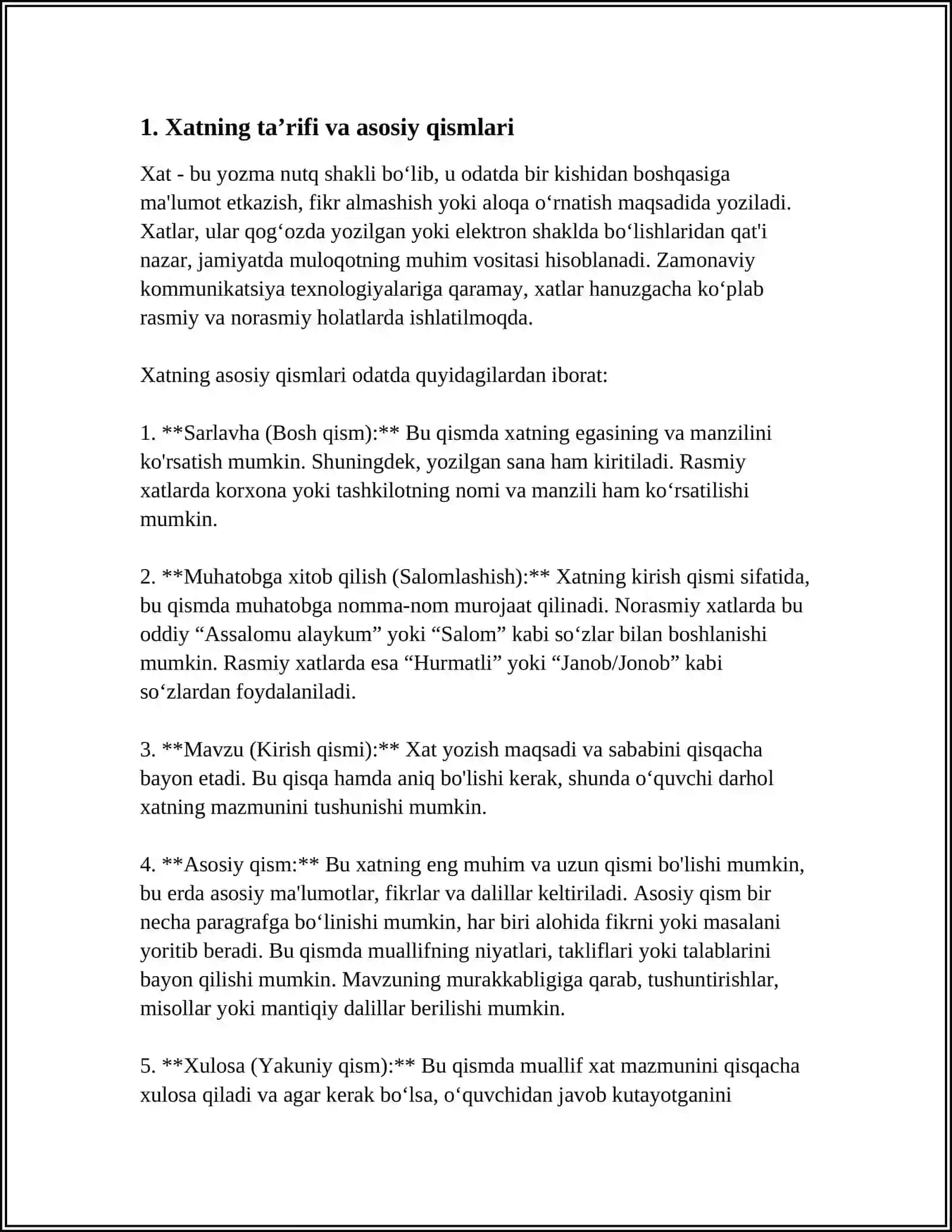 XATLAR VA ULARNING TURLARI 3