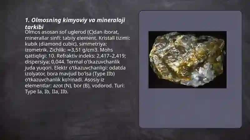 Olmos minerali haqida 3