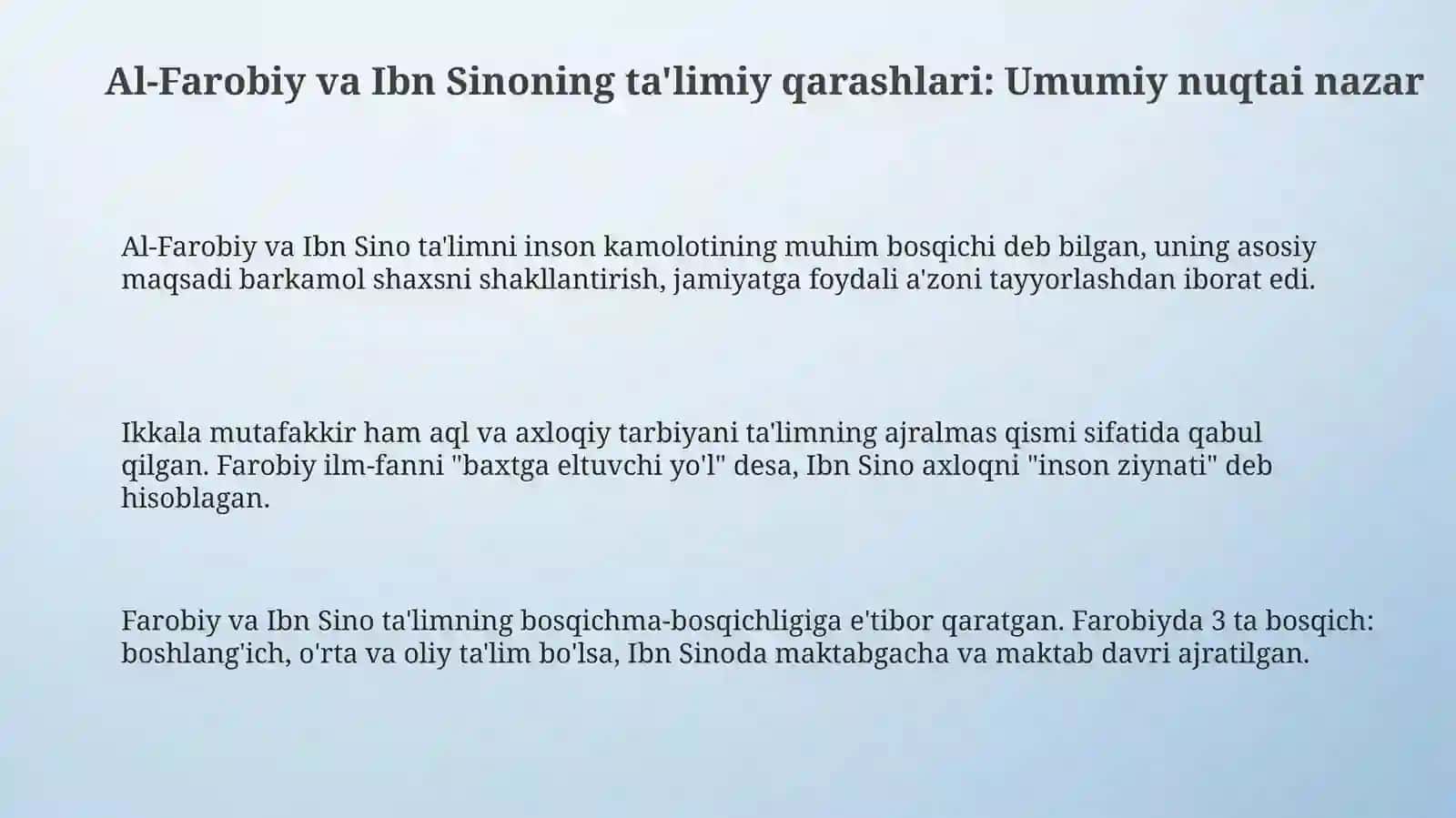 Al-Farobiy va Ibn Sinoning pedagogik qarashlari 3