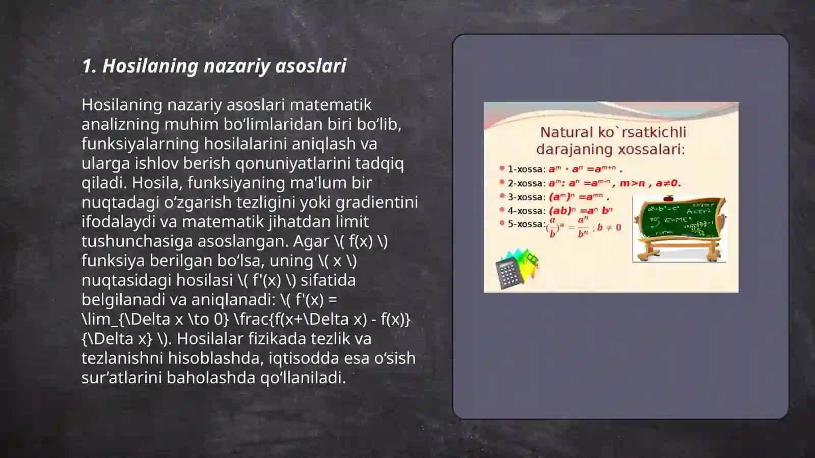 Matematikadan Hosila 3