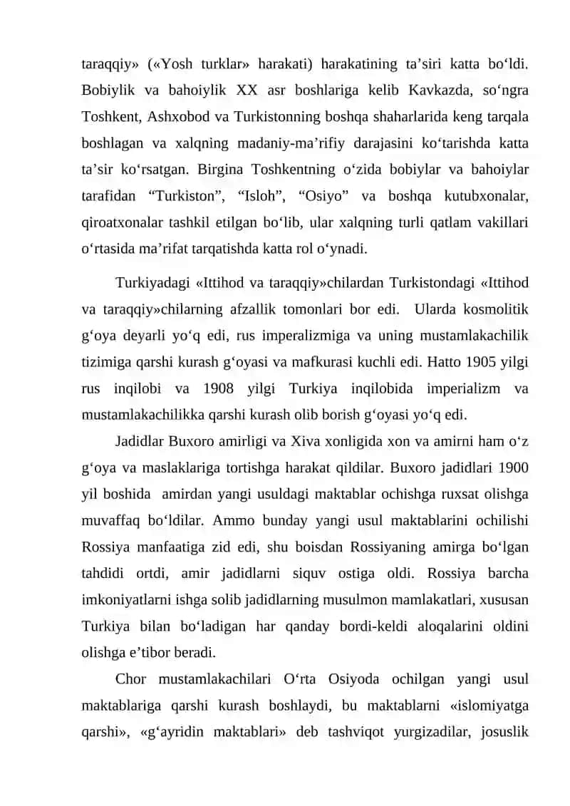 Turkiston jadidchilik xarakatining vujudga kelishi 3