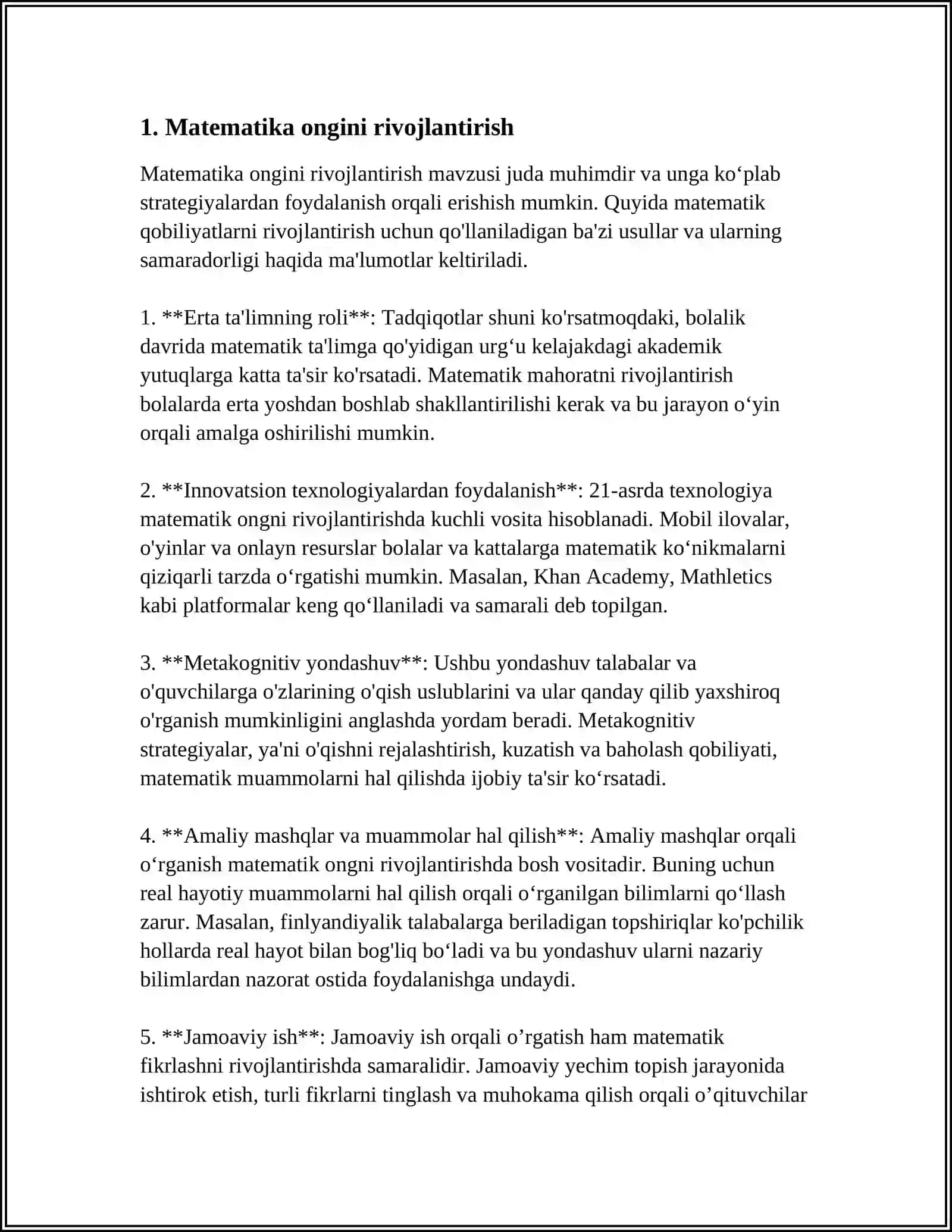 ONGNI RIVOJLANTIRISH MASHQLARI 3