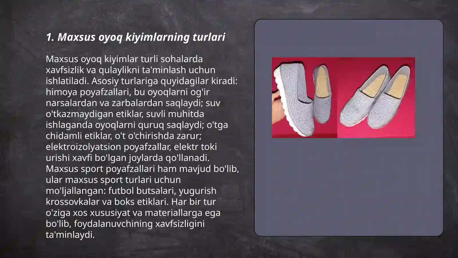 Maxsus oyoq kiyimlar 3