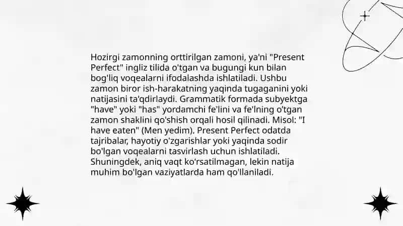 Present perfect 3