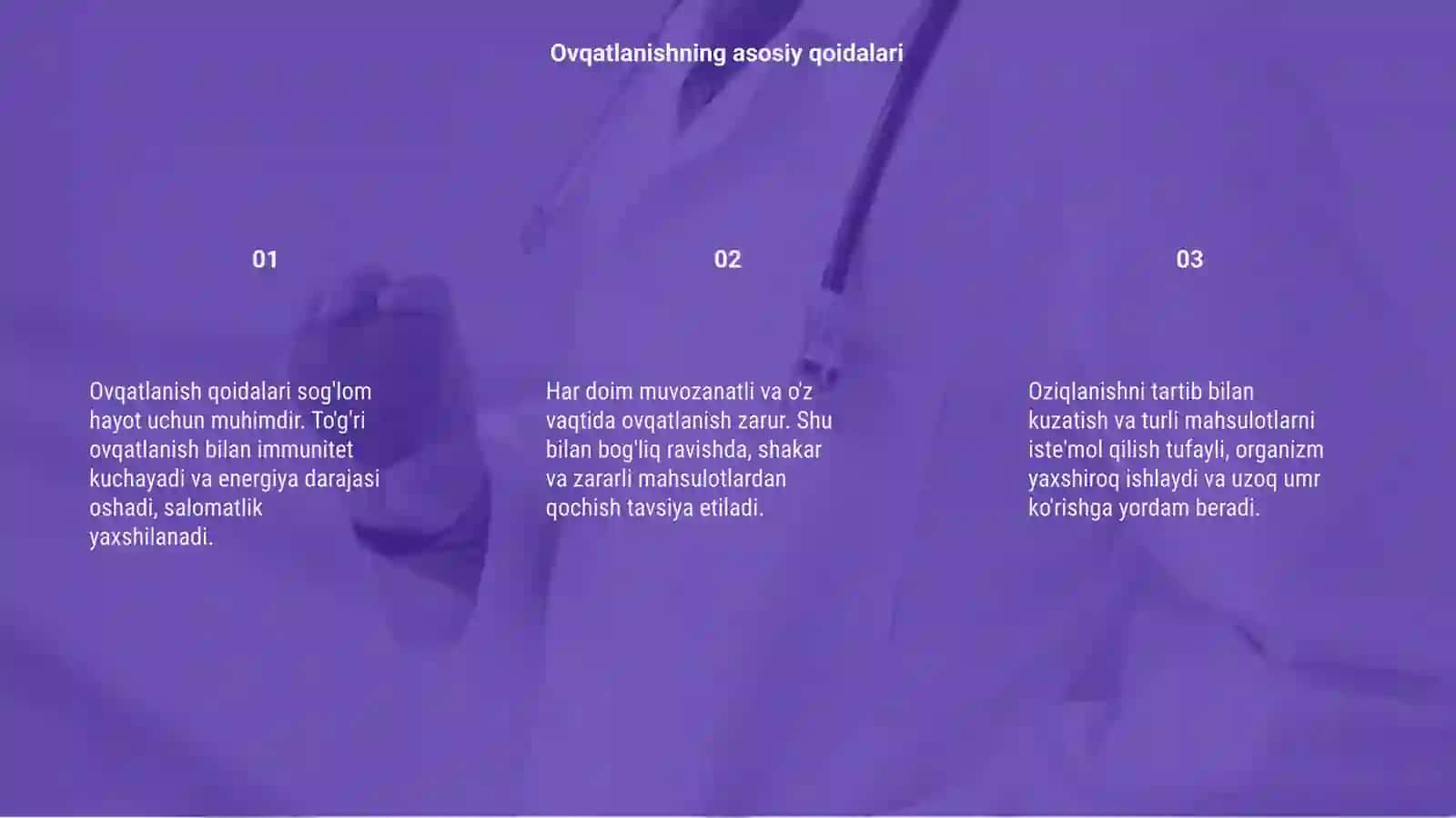 Ovqatlanish qoidalari 3