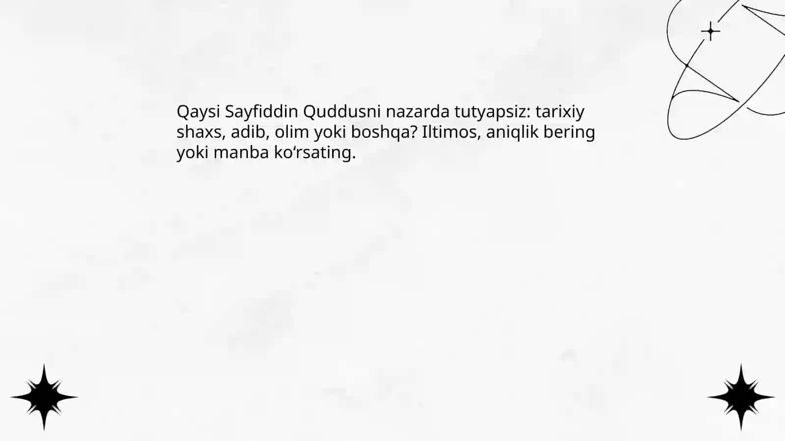 Sayfiddin Quddus 3