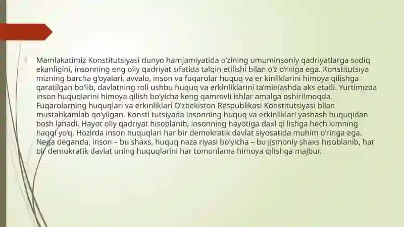 O’zbekiston respublikasi konstitutsiyasida ijtimoiy va siyosiy muhim yangiliklar 3