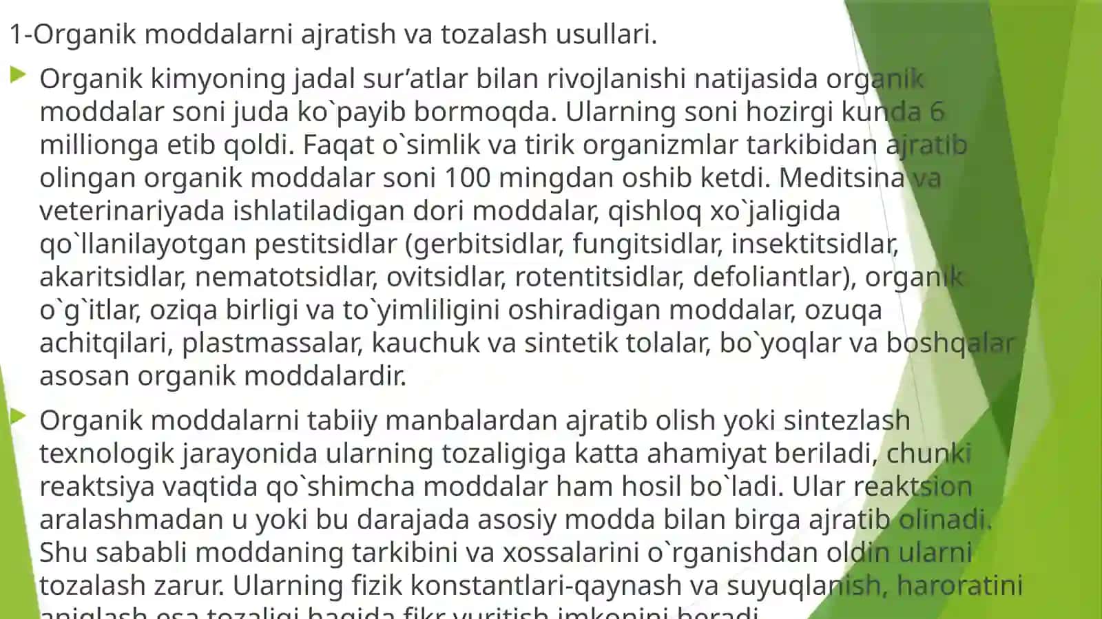 Organik moddalar 3