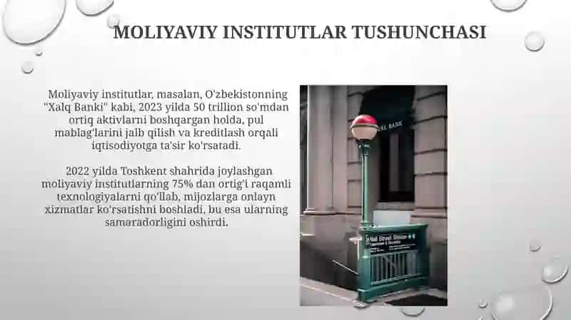 Moliyaviy institutlar haqida tushuncha 3