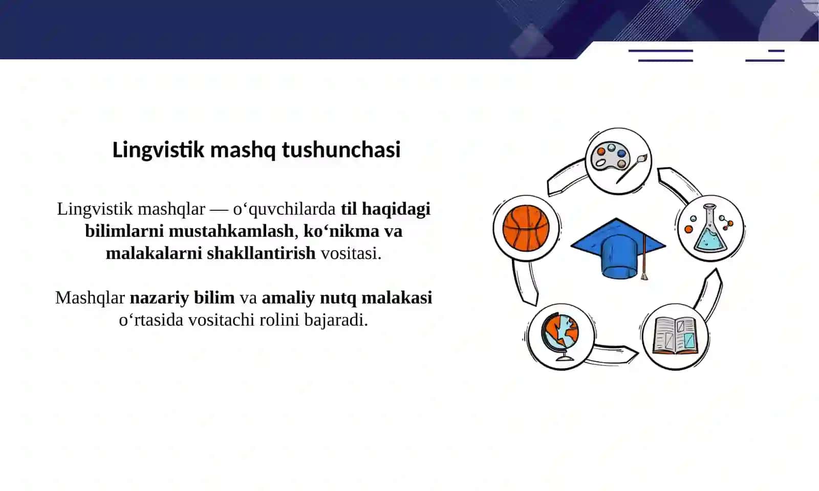 Lingvistik mashq tushunchasi 3
