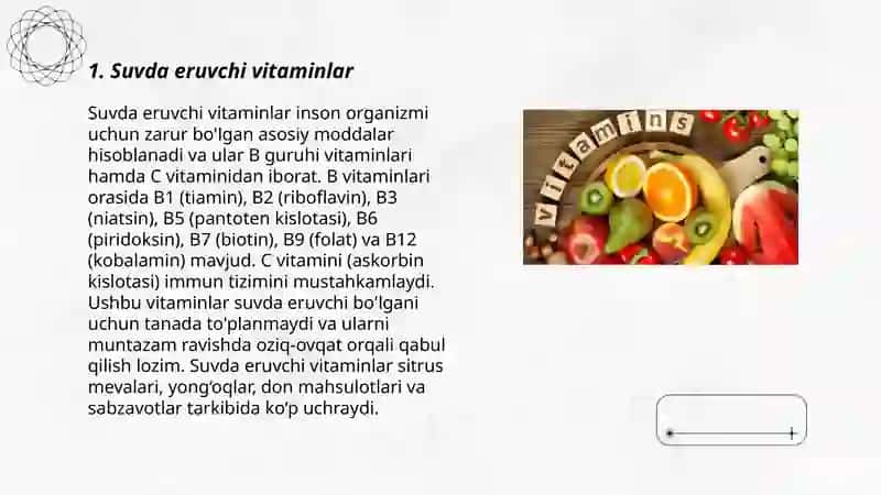 Suvda eruvchi vitaminlar 3