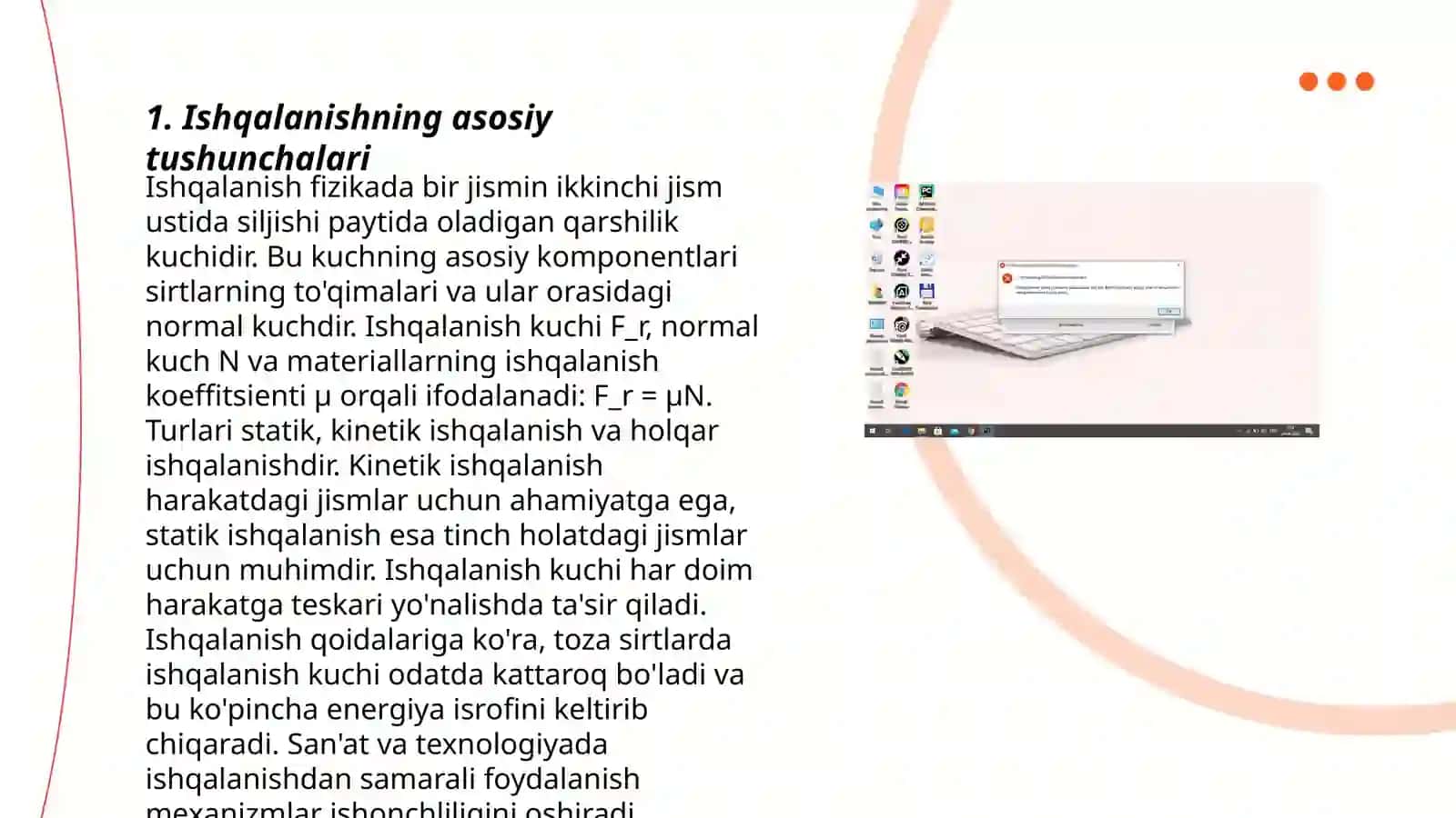 Dumalanishdagi ishqalanish koeffitsientini aniqlash 3