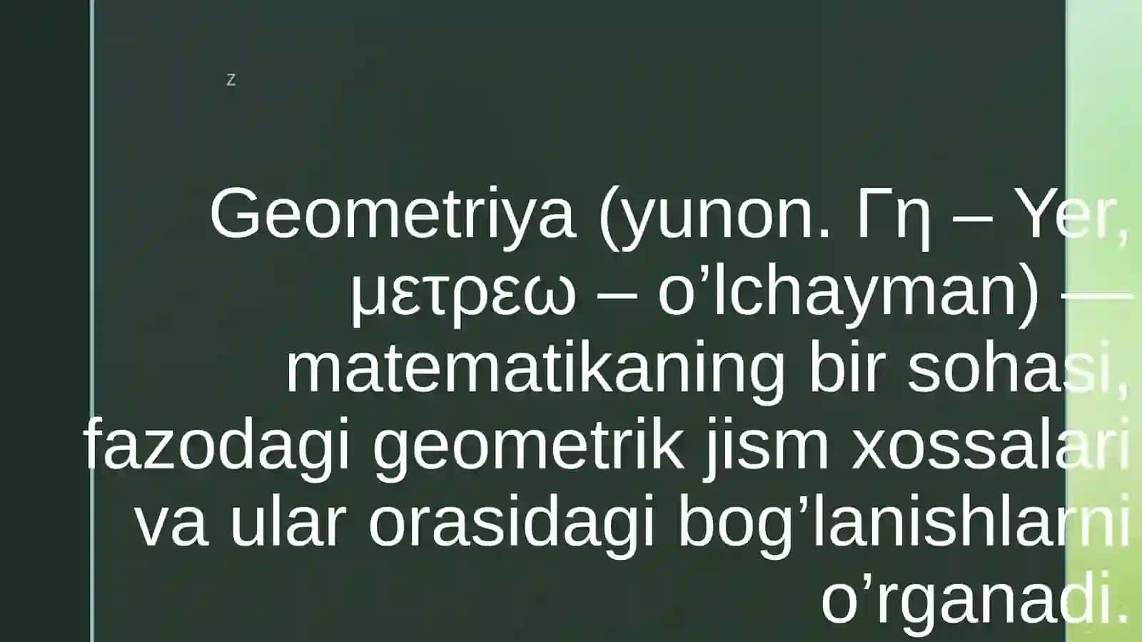 Geometriyadan tayyorlagan Mustaqil ishi 3