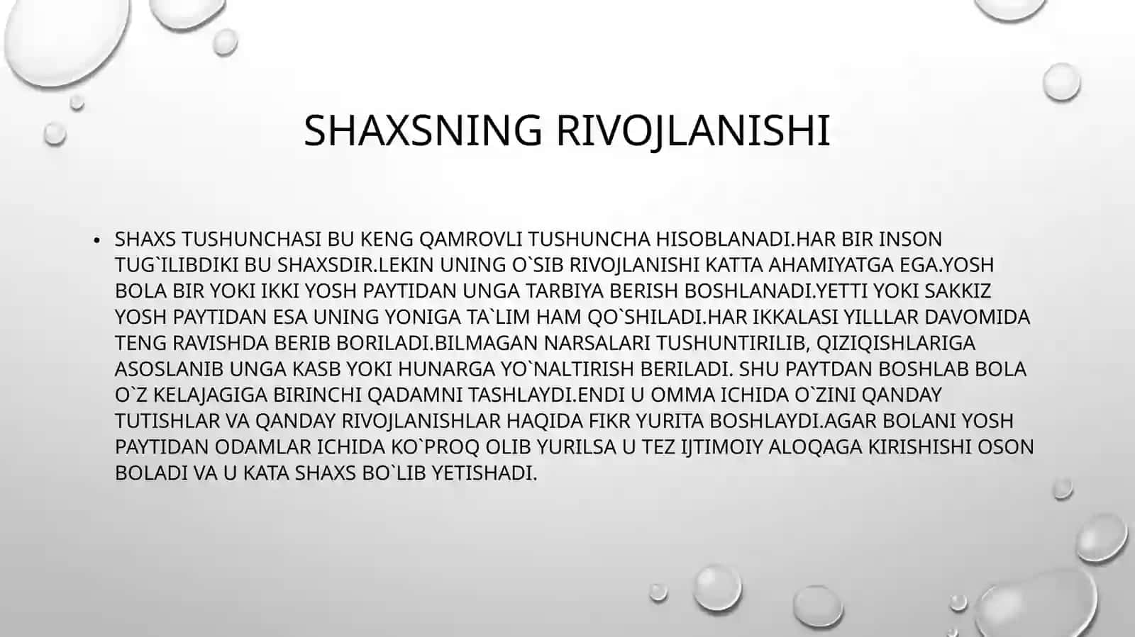 Shaxsning evalutsion jihatdan rivojlanishi 3