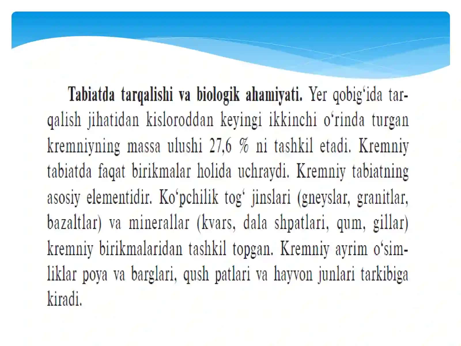 Kremniy va uning birikmalari 3