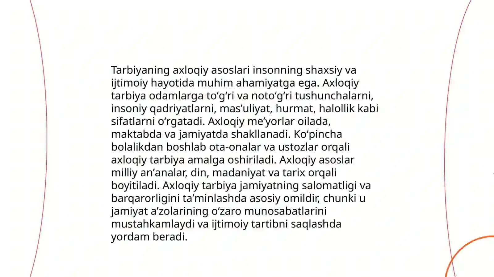 Tarbiyaning axloqiy asoslari 3