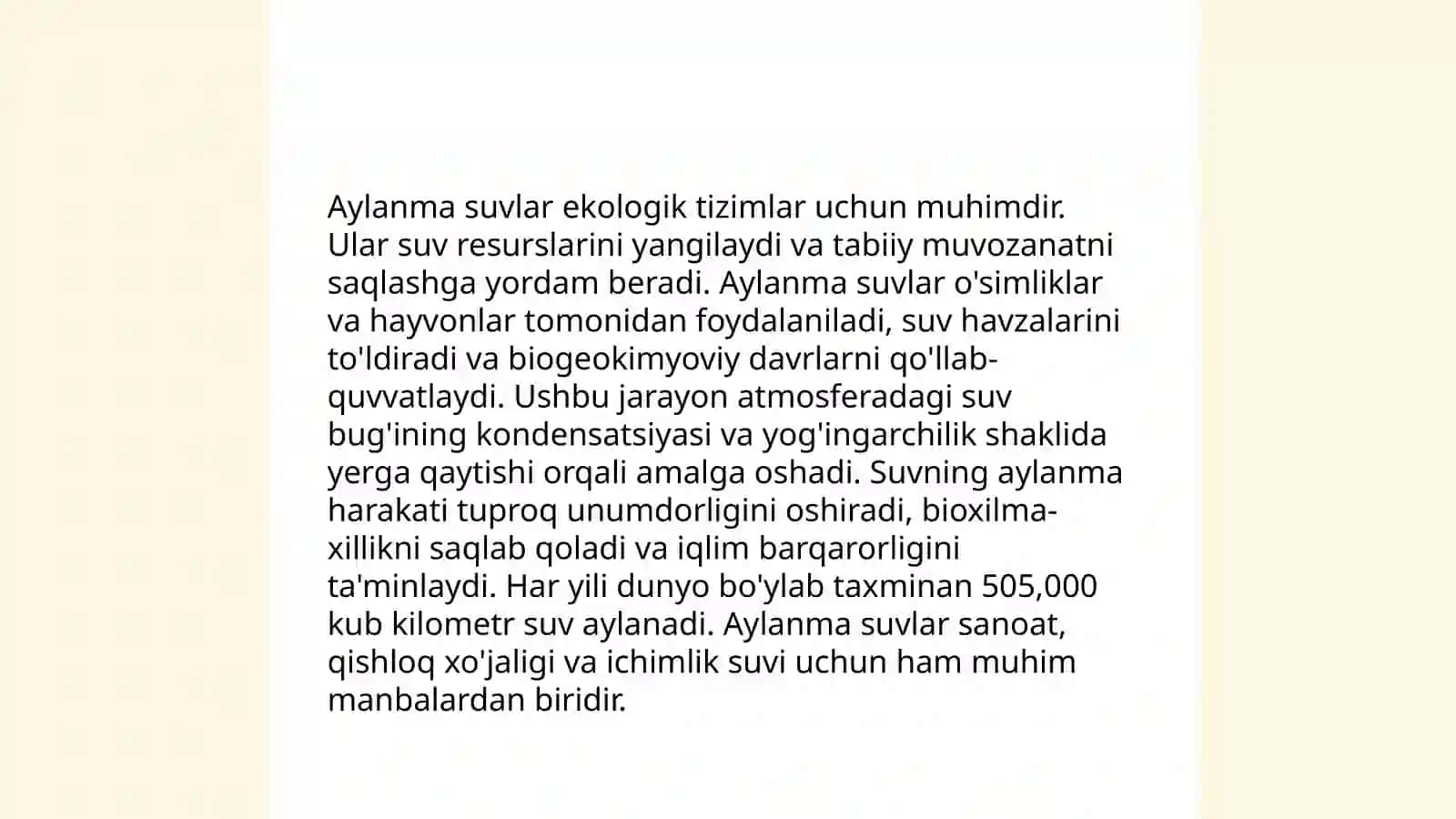 Aylanma Suvlarning Tozaligi 3