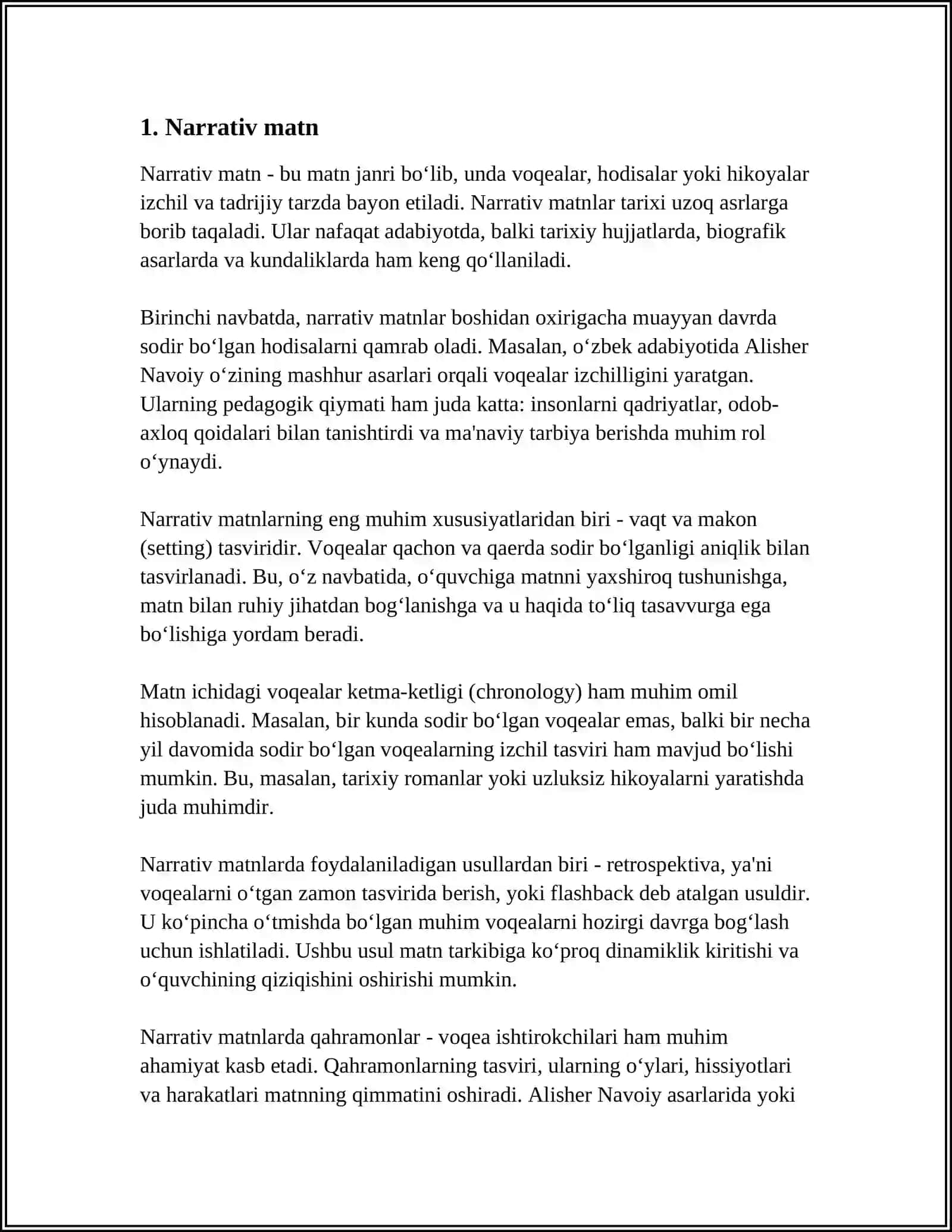 MATN TURLARI 3