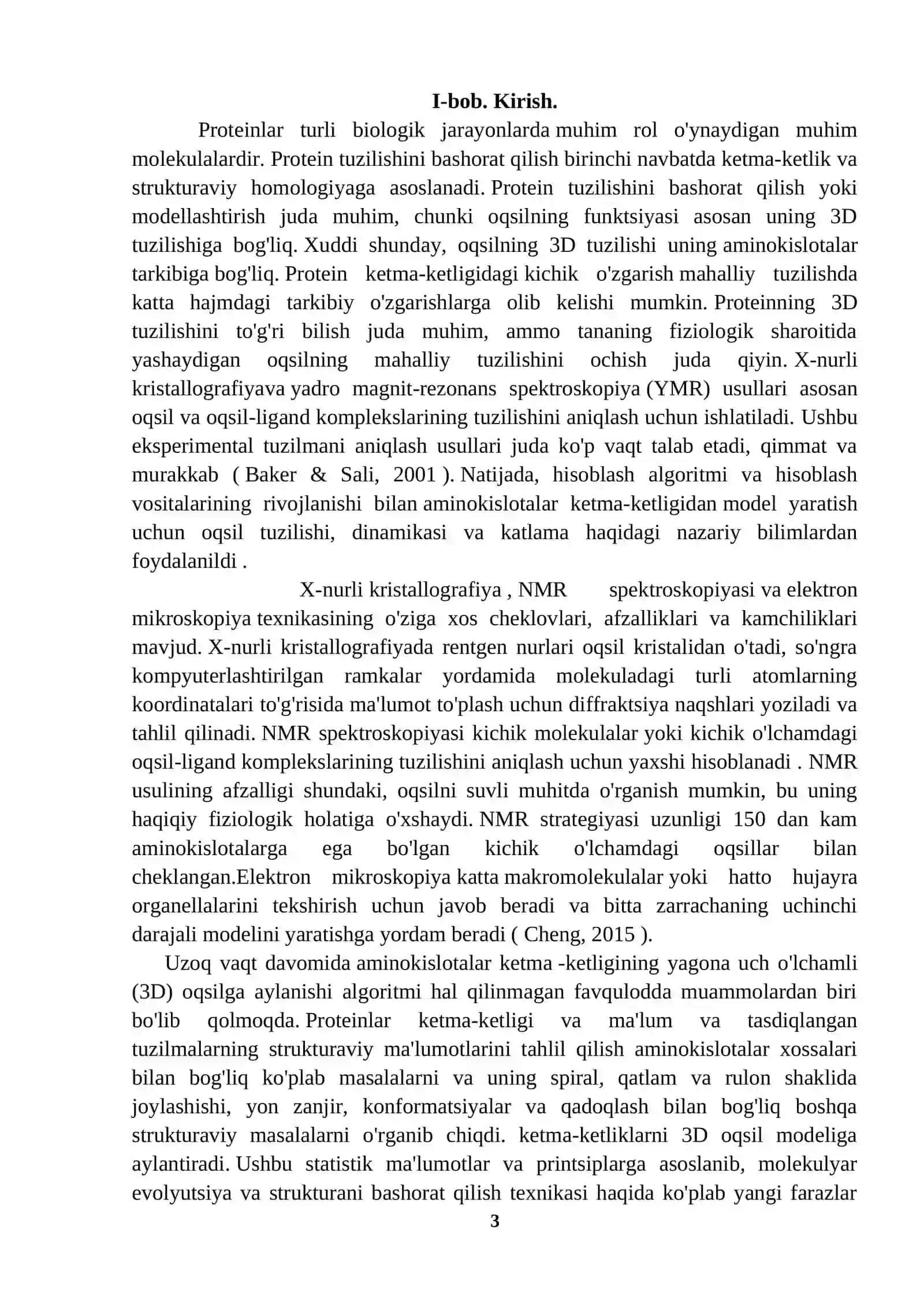 Oqsil strukturasini oldindan aytish 3
