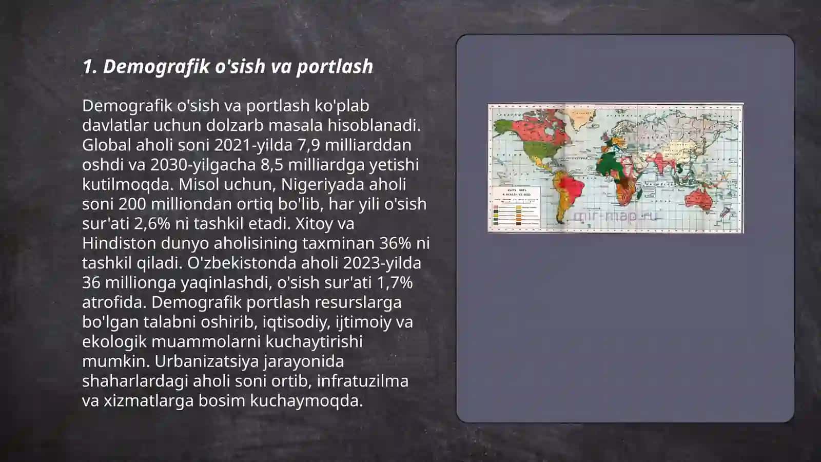 Demografik portlash va demografik tanglik jarayonlari 3