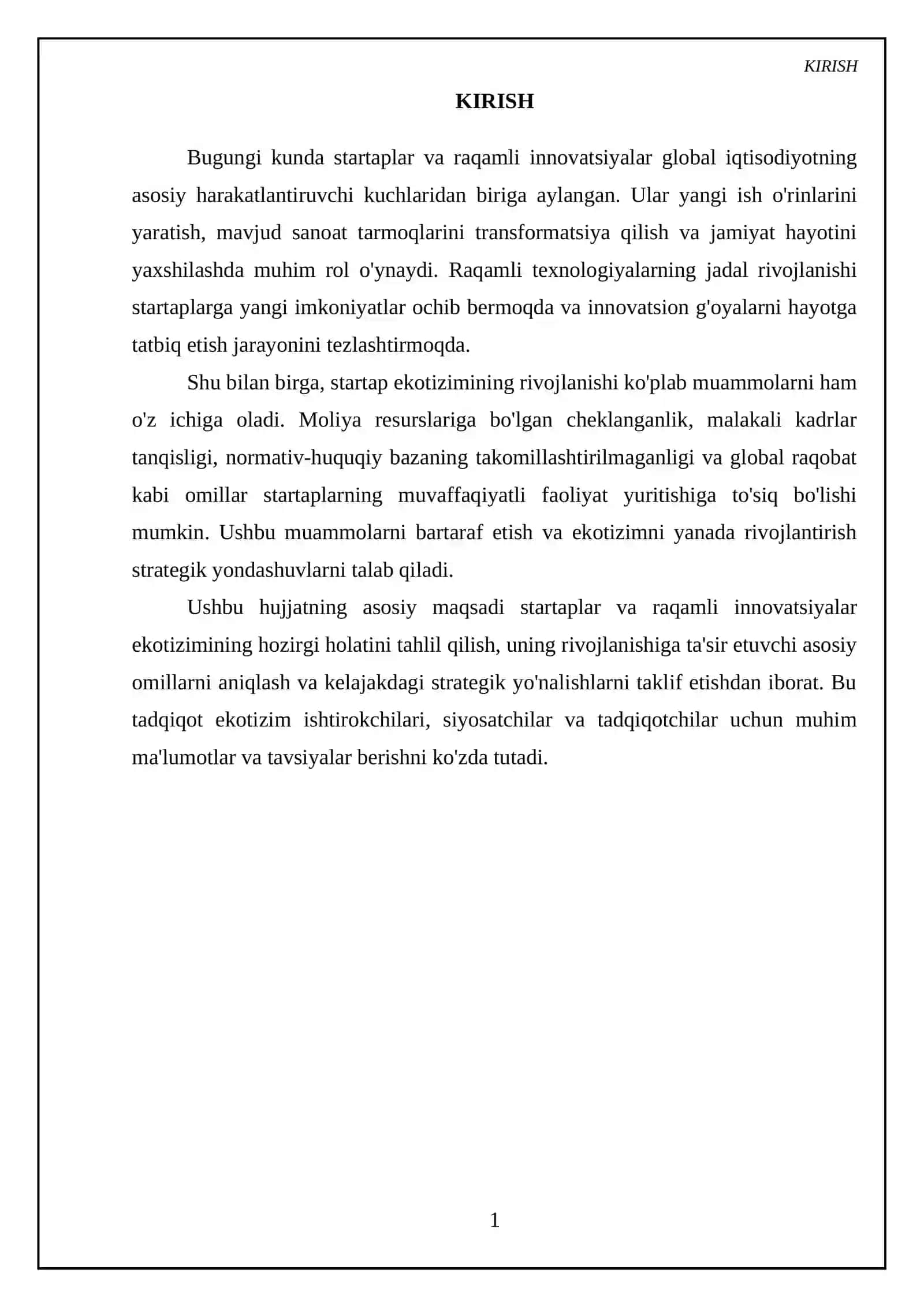 Startaplar va raqamli innovatsiyalar ekotizimi 3