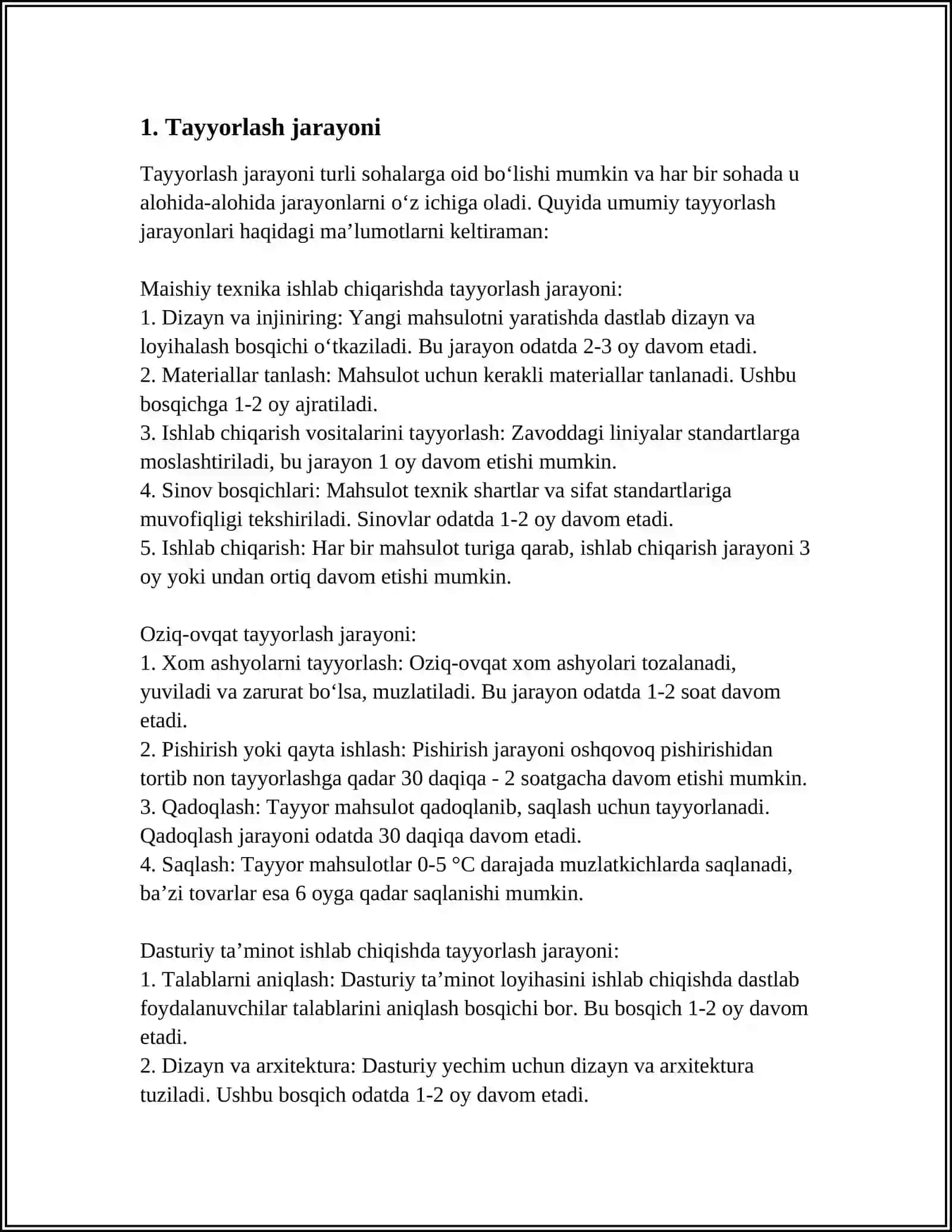 Tayyorlash jarayoni 3