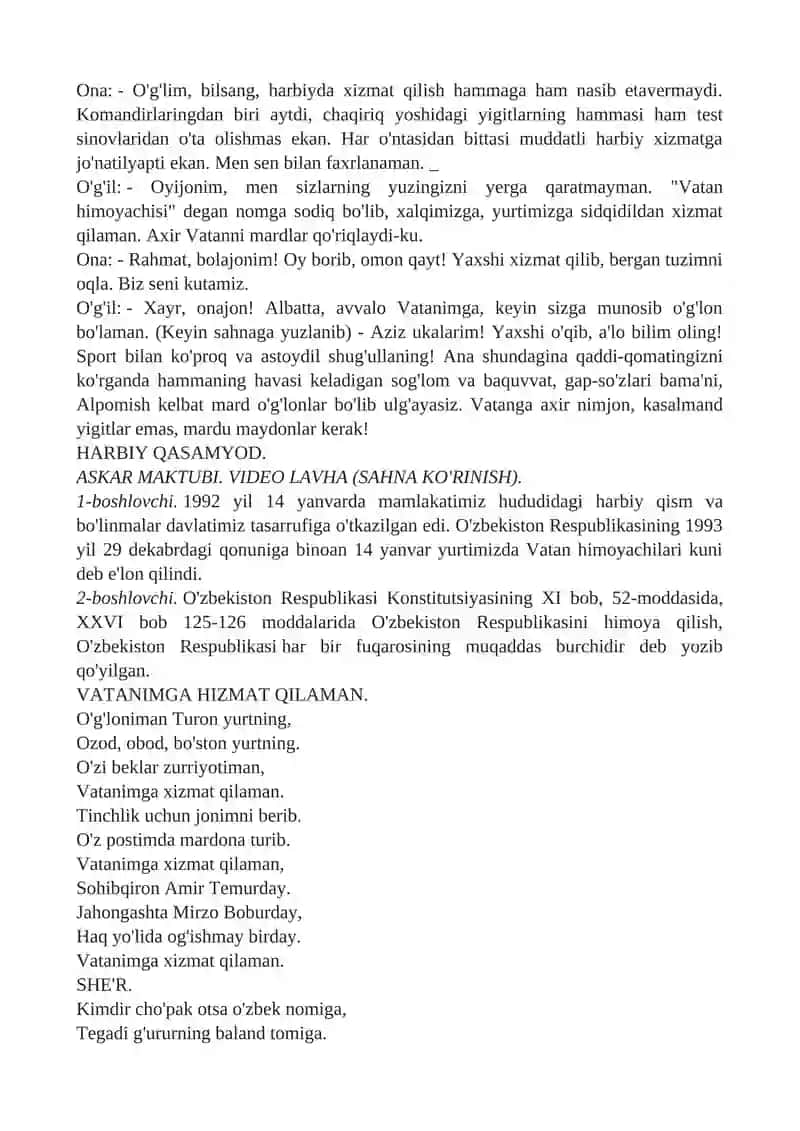 MENING ARMIYAM – MENING FAXRIM 3